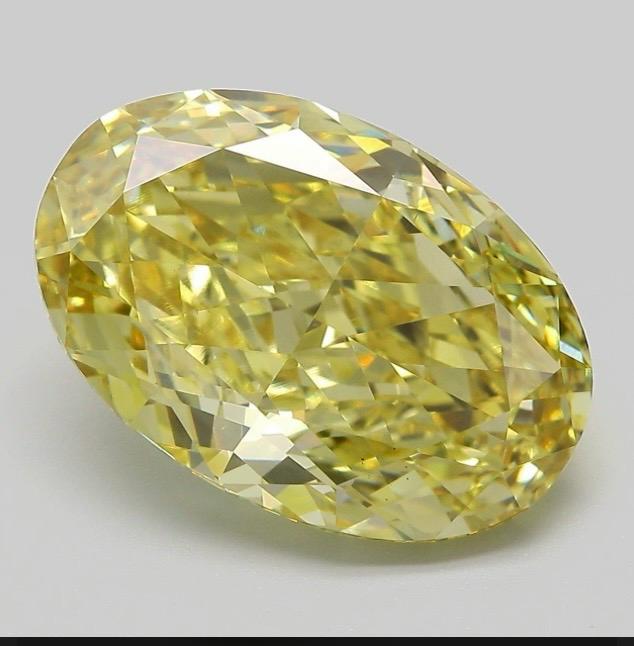 Yellow Oval-Cut Diamond