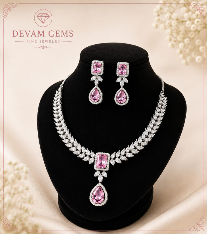 Blush Pink Radiance Necklace & Earring Set