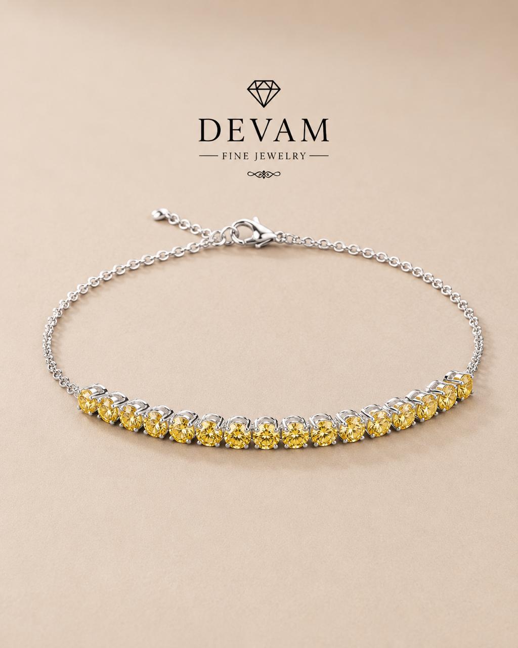 Golden Spark Tennis Bracelet