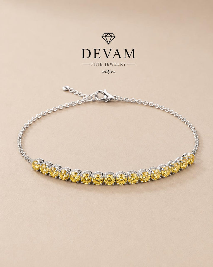 Golden Spark Tennis Bracelet