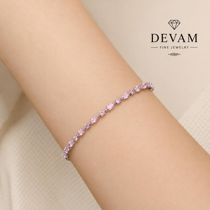 Blush Marquise Tennis Bracelet