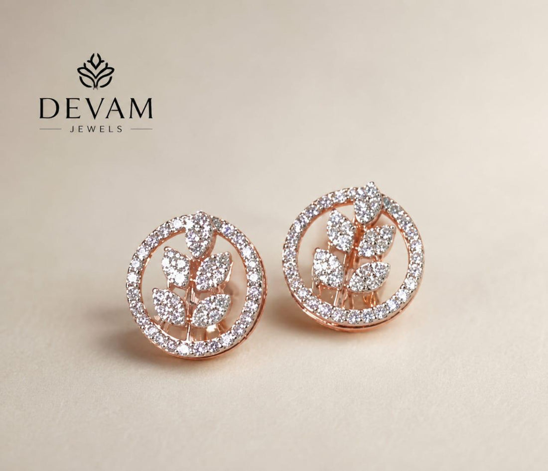 Stylish Leaf Design Party Wear Earrings