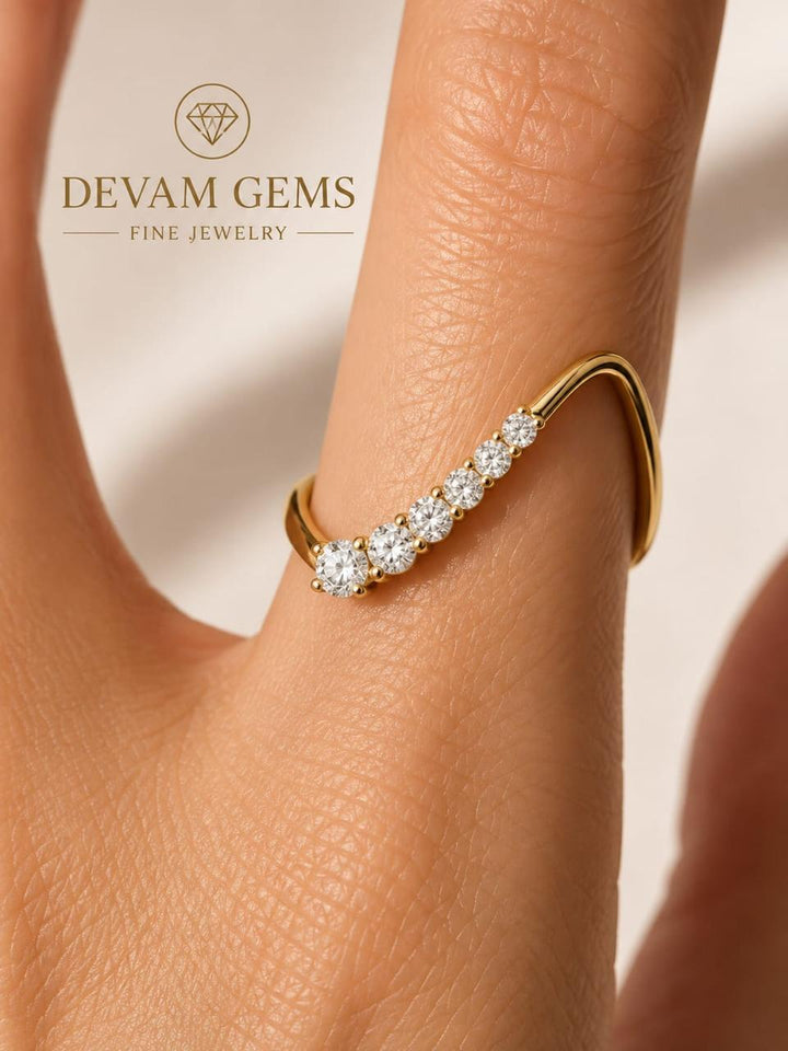Elegant Gold Plated Adjustable Crystal Stone Open Ring for Women & Girls