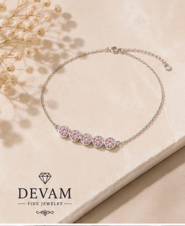 Blush Harmony Five-Daimond Bracelet