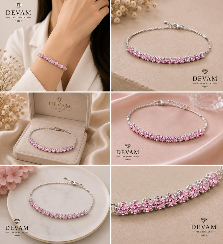 Blush Pink Tennis Bracelet